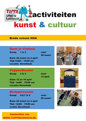 Toppie Cultuur activiteiten NB - Develhoek